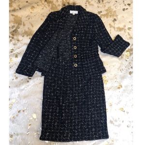 St. John Collection Houndstooth Knit Suit